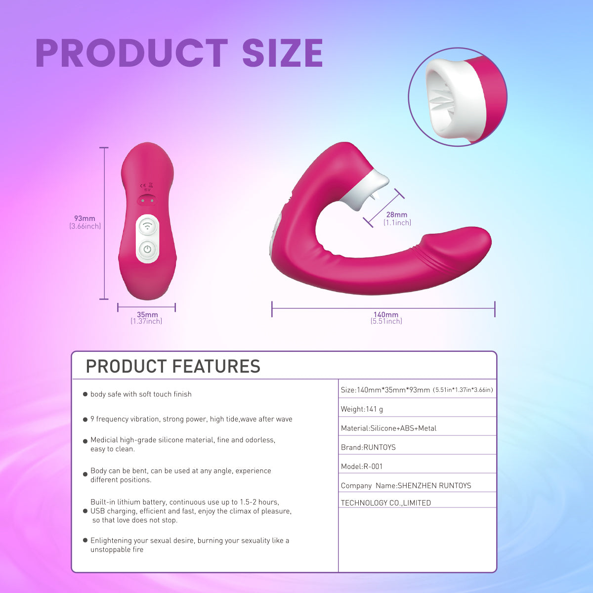 Flexible Licking Vibrator IJW-V068