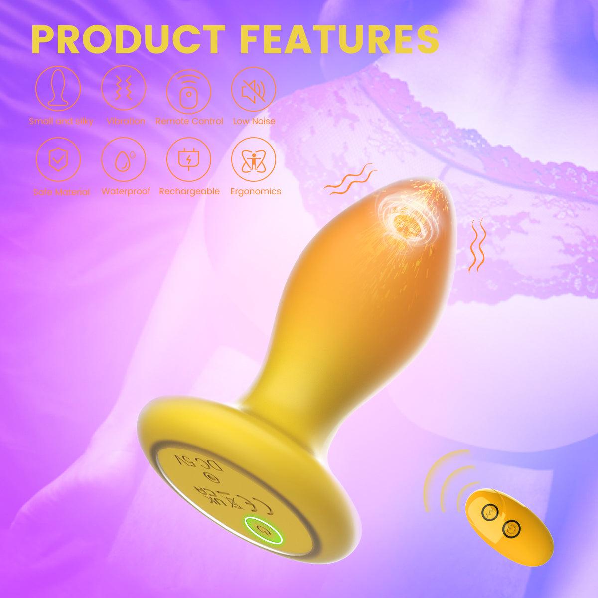 Anal Vibrator Double Silicone IJW-AT18