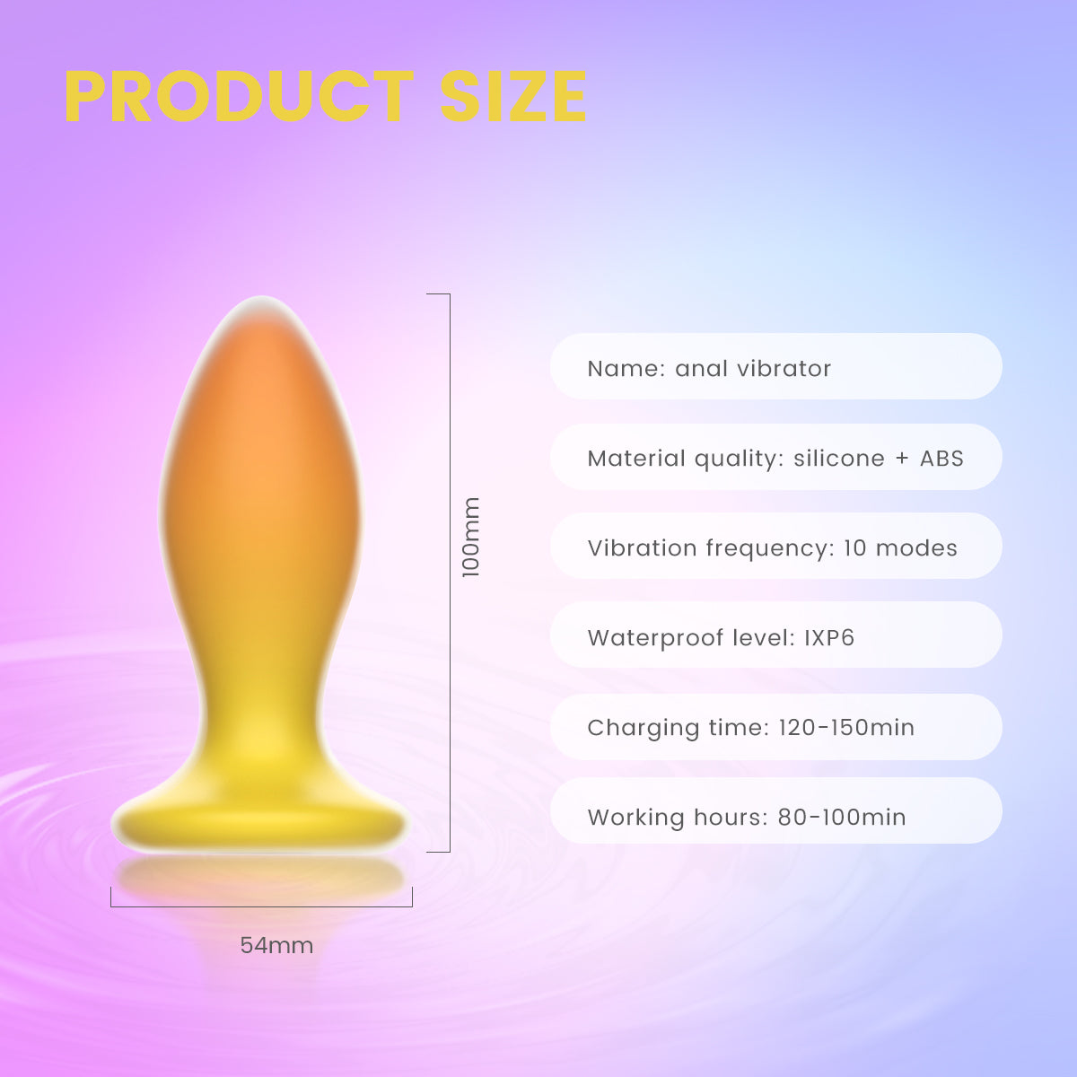 Anal Vibrator Double Silicone IJW-AT18