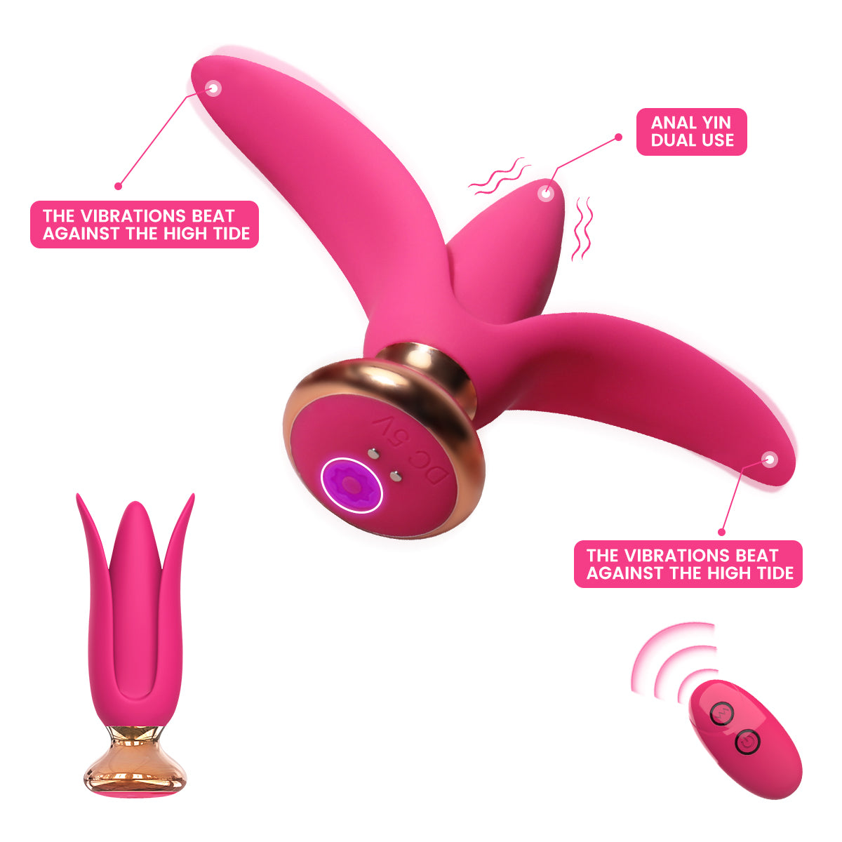Anal vibrator Built Two Extra Pannel More Stimulation IJW-AT14