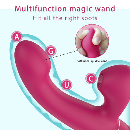 Sucking Vibrator/G-spot Vibrator Wand Massager IJW-V084