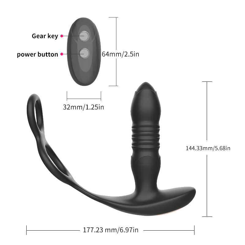 Anal Vibrator Built Cock Ring IJW-AT19