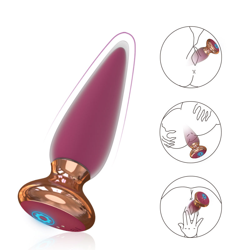 Anal Vibrator Double Layers Silicone IJW-AT12