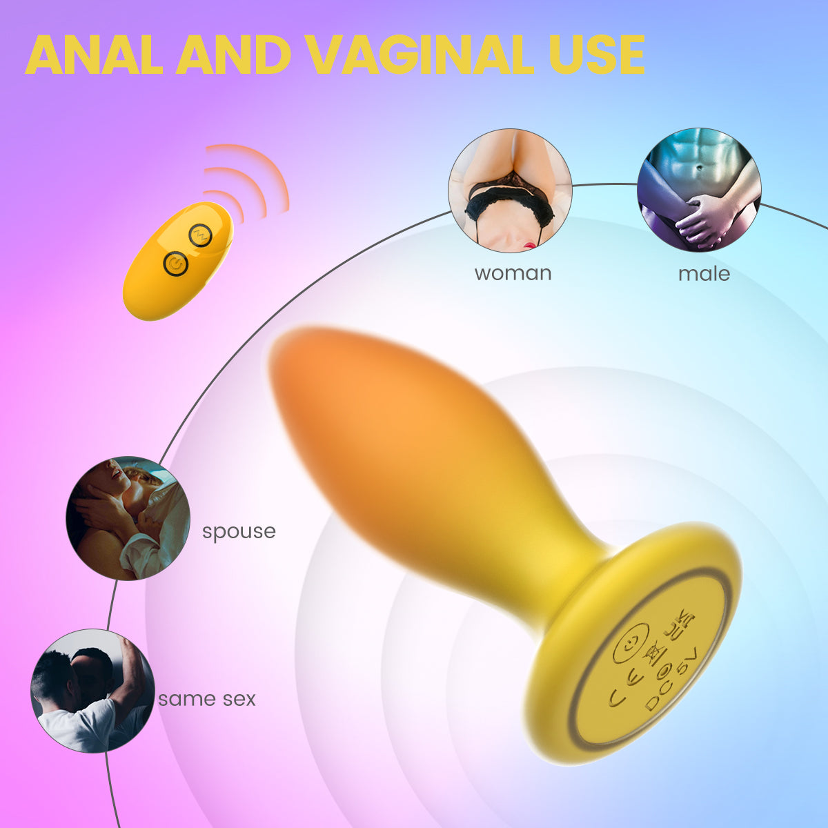 Anal Vibrator Double Silicone  IJW-AT18